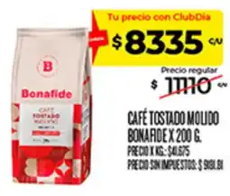 Supermercados DIA Bonafide café tostado molido oferta