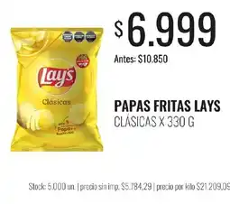 Supermercados Tadicor Lays papas fritas clásicas oferta