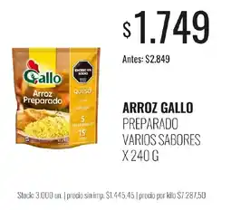 Supermercados Tadicor Gallo arroz preparado oferta