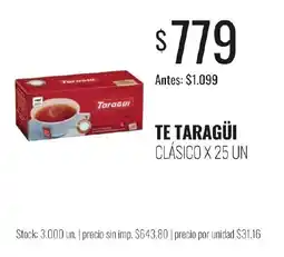 Supermercados Tadicor Taragui te clásico oferta