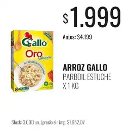 Supermercados Tadicor Gallo arroz parboil estuche oferta