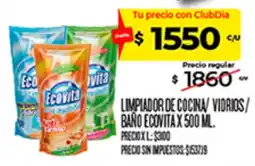 Supermercados DIA Ecovita limpiador de cocina/ vidrios/ baño oferta