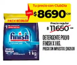 Supermercados DIA Finish detergente polvo oferta