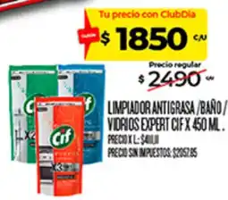 Supermercados DIA Cif limpiador antigrasa baño vidrios expert oferta