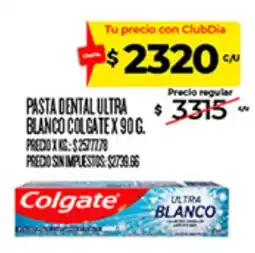 Supermercados DIA Colgate pasta dental ultra blanco oferta