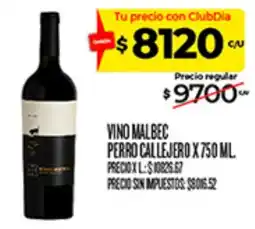 Supermercados DIA Perro callejero vino malbec oferta