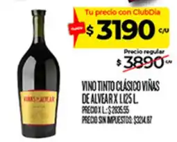 Supermercados DIA Viñas de alvear vino tinto clásico oferta