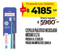 Supermercados DIA Meraki cepillo plastico reciclado oferta