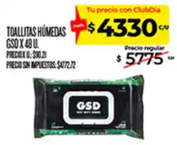 Supermercados DIA Gsd toallitas húmedas oferta