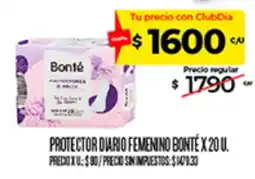 Supermercados DIA Bonté protector diario femenino oferta