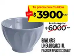 Supermercados DIA Bowl gris línea hogar x i u. oferta