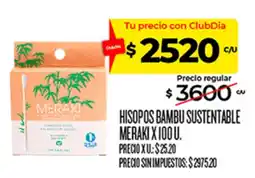 Supermercados DIA Meraki hisopos bambu sustentable oferta