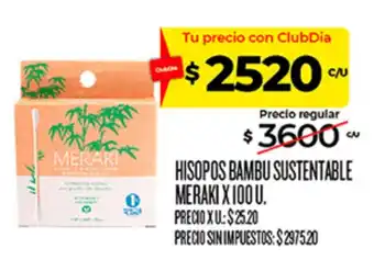 Meraki hisopos bambu sustentable