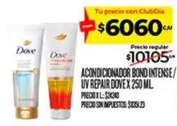 Supermercados DIA Dove acondicionador bond intense / uv repair oferta