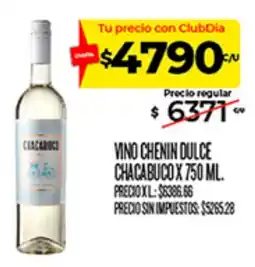 Supermercados DIA Chacabuco vino chenin dulce oferta
