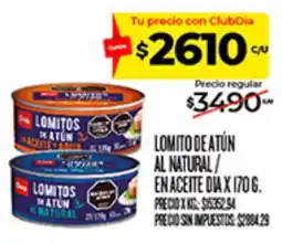 Supermercados DIA Día lomitos de atún al natural oferta