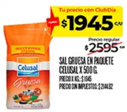 Supermercados DIA Celusal sal gruesa en paquete oferta