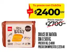 Supermercados DIA Dia dulce de batata oferta