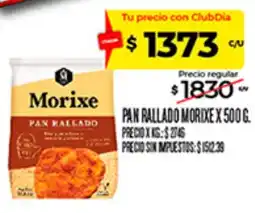 Supermercados DIA Morixe pan rallado oferta