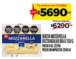 Supermercados DIA Día mozzarella oferta