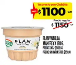 Supermercados DIA Manfrey flan vainilla oferta