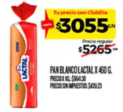 Supermercados DIA Lactal pan blanco lactal oferta
