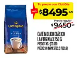 Supermercados DIA La virginia café molido clásico oferta