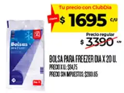 Supermercados DIA Bolsas para freezer oferta
