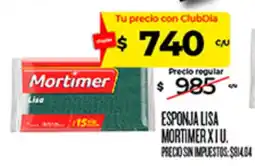 Supermercados DIA Mortimer esponja lisa oferta
