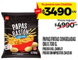 Supermercados DIA Día papas fritas congeladas oferta