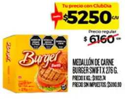 Supermercados DIA Burger swift medallón de carne oferta