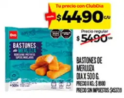 Supermercados DIA Dia bastones de merluza oferta