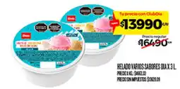 Supermercados DIA Día helado varios sabores oferta