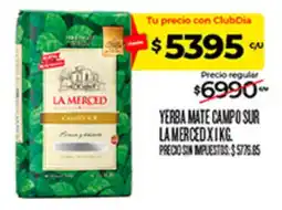Supermercados DIA La merced yerba mate campo sur oferta