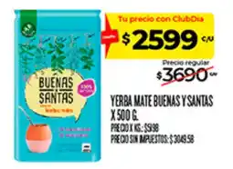 Supermercados DIA Buenas y santas yerba mate oferta
