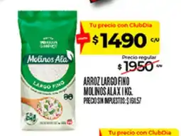 Supermercados DIA Molinos Ala arroz largo fino oferta