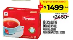 Supermercados DIA Taraqui té en saquitos oferta
