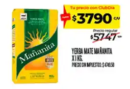 Supermercados DIA Mañanita yerba mate oferta