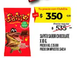 Supermercados DIA SaPito sabor chocolate oferta