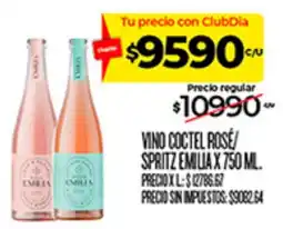 Supermercados DIA Emilia vino coctel rosé/ spritz oferta