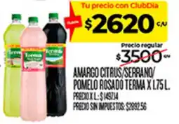 Supermercados DIA Terma amargo citrus/serrano/pomelo rosado oferta