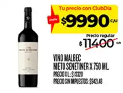 Supermercados DIA Nierto senetiner vino malbec oferta