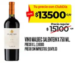 Supermercados DIA Salentein vino malbec oferta