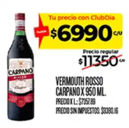 Supermercados DIA Carpano vermouth rosso oferta