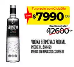 Supermercados DIA Sernova vodka oferta