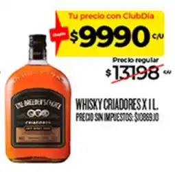 Supermercados DIA Whisky criadores x 1 l oferta