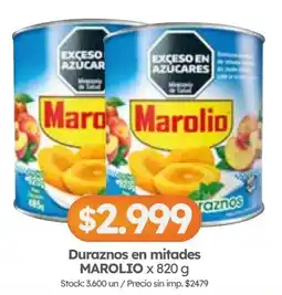 Cordiez Marolio duraznos en mitades oferta