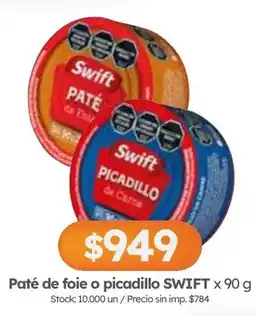 Cordiez Swift paté de foie o picadillo oferta