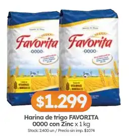 Cordiez Favorita harina de trigo 0000 con zinc oferta