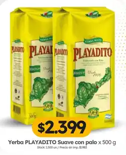 Cordiez Playadito yerba mate suave con palo oferta